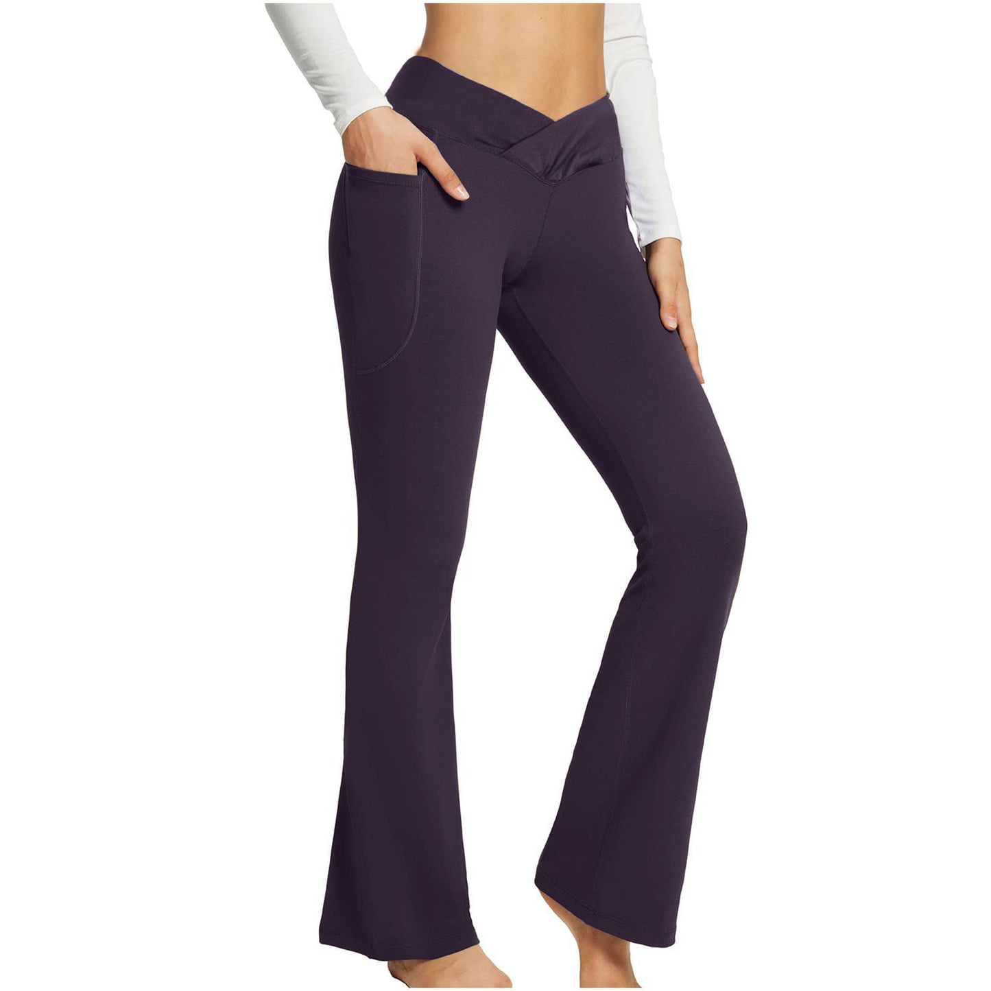 High Waist Slim Fit Wide Leg Yoga Pants Women