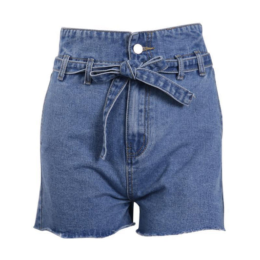 Flower bud high waist Denim Short