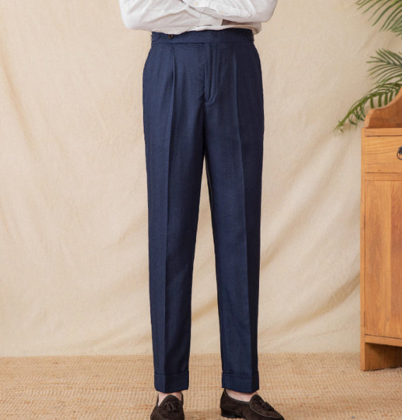 Summer Naples High Waist Straight-leg Pants Lightweight Breathable Casual Suit