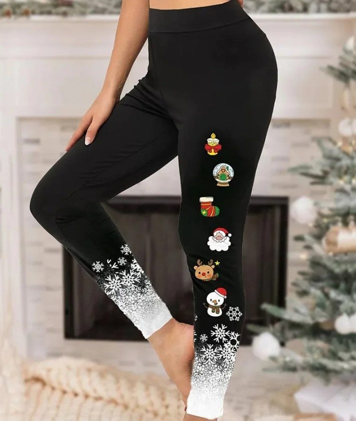 Brushed Printed Slim Fit Skinny Bootcut Trousers