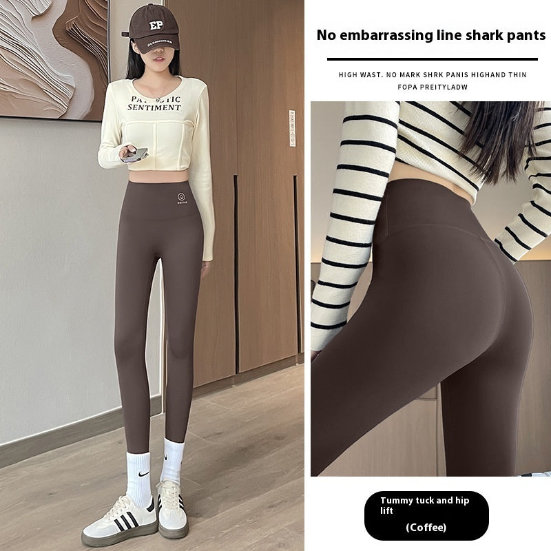 No Embarrassment Line Shark Skinny Yoga Pants