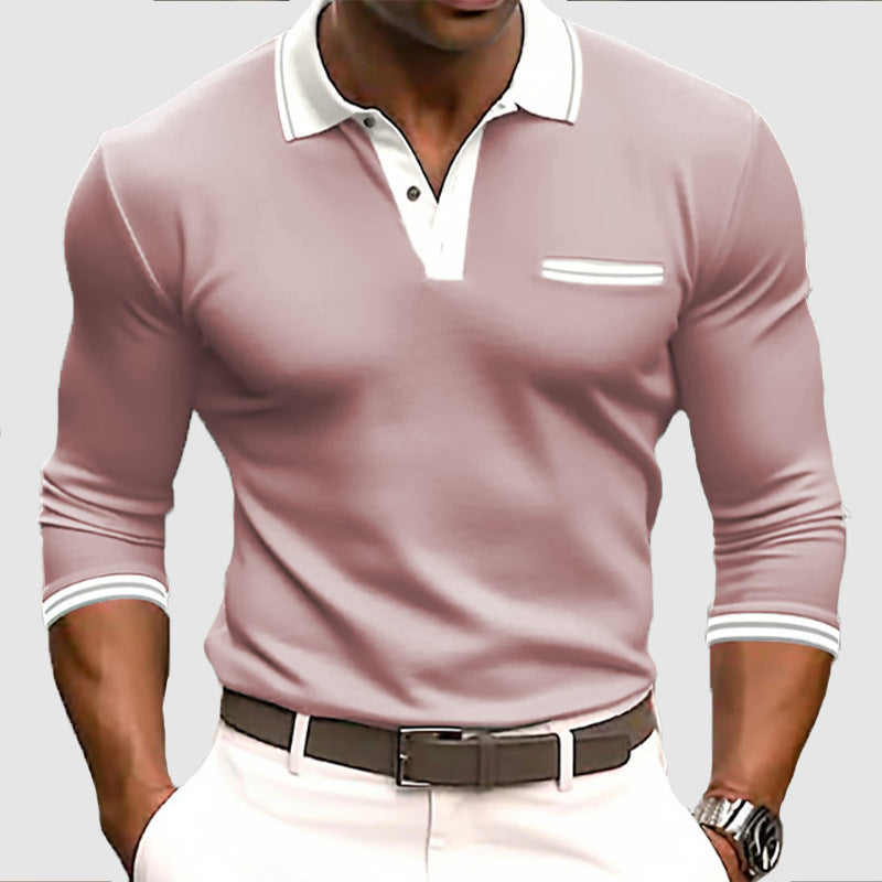 Men's Long Sleeve Button Sweatshirt