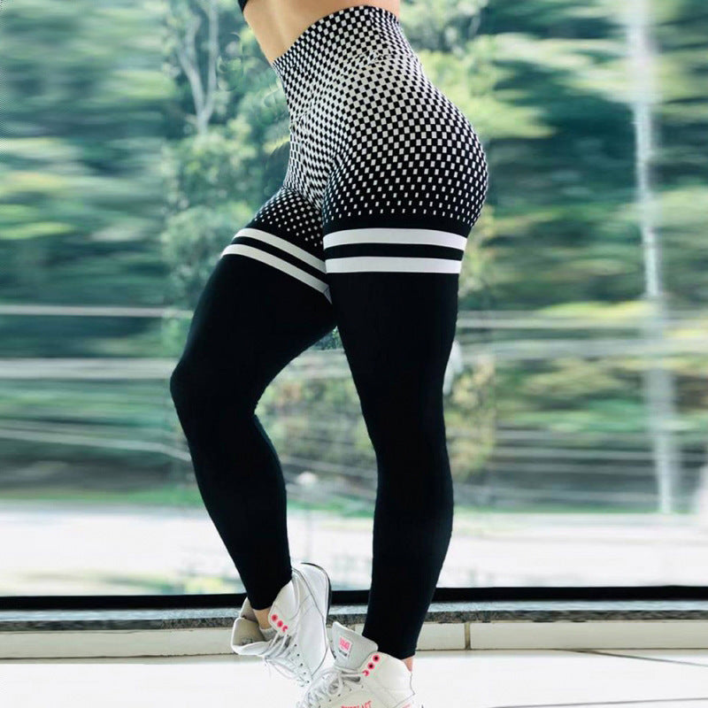 Multi-color Printed Women's Tight High Waist Trousers