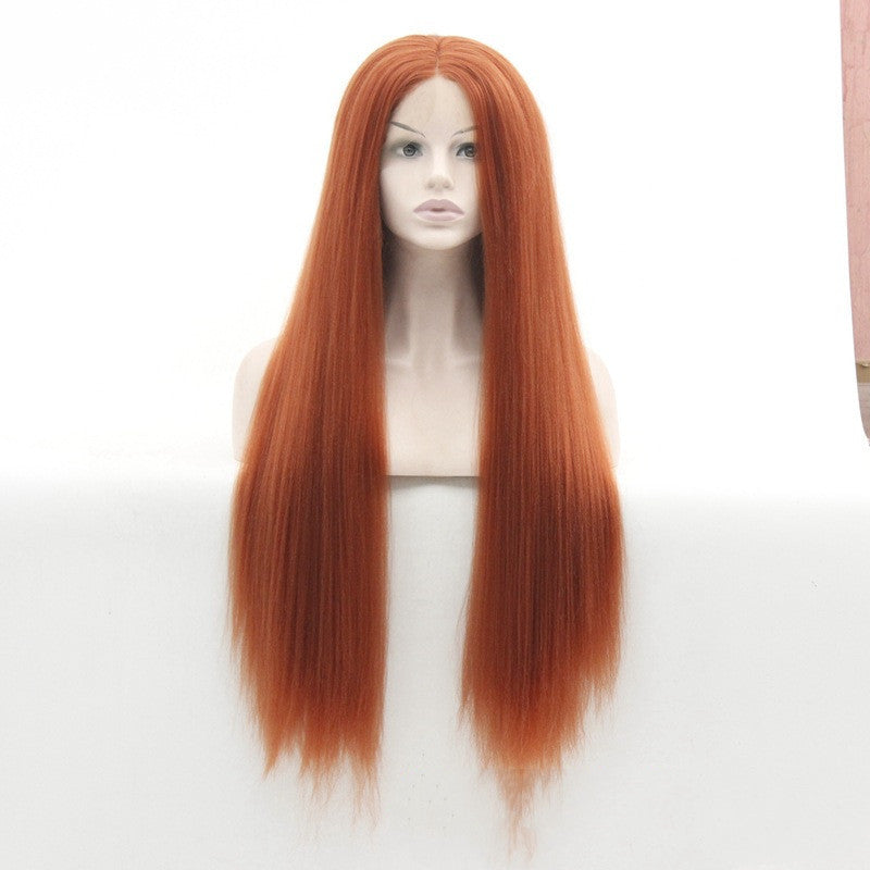 Front lace hair cover for long straight hair