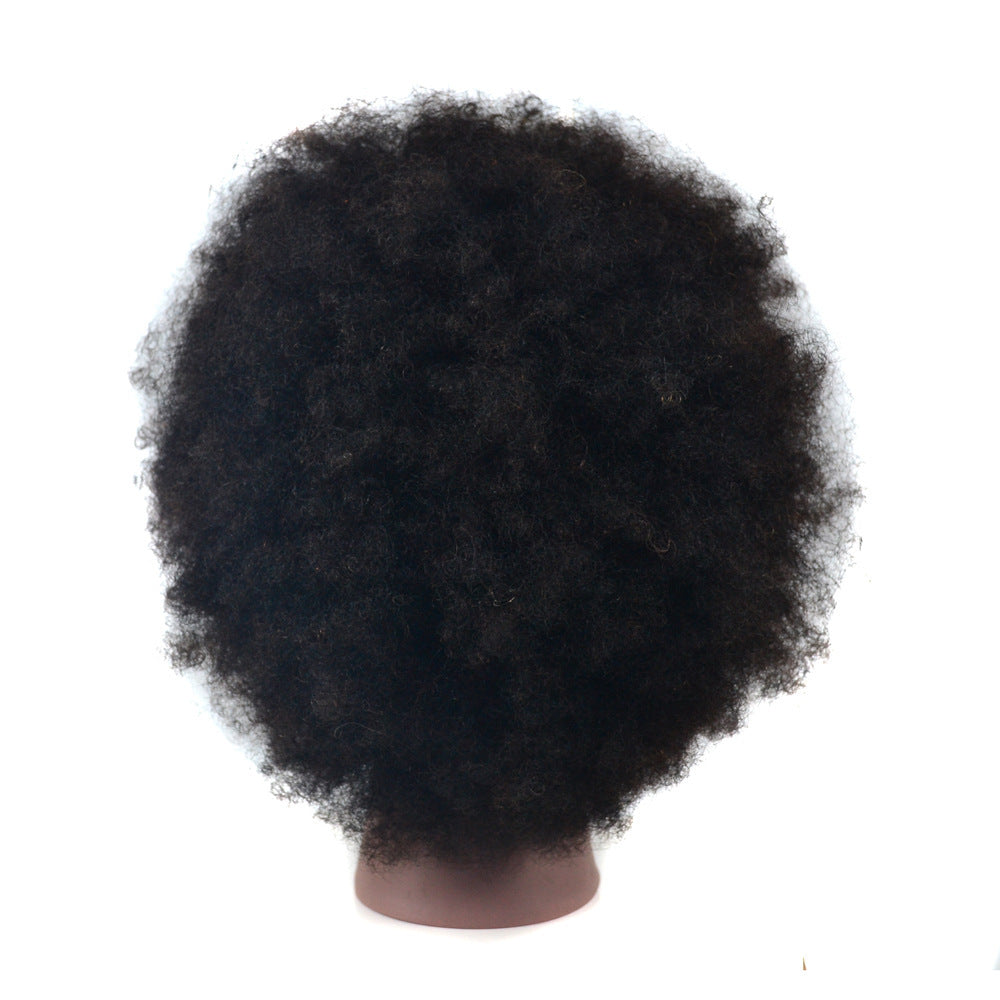 Real hair fluffy volume explosion head wig