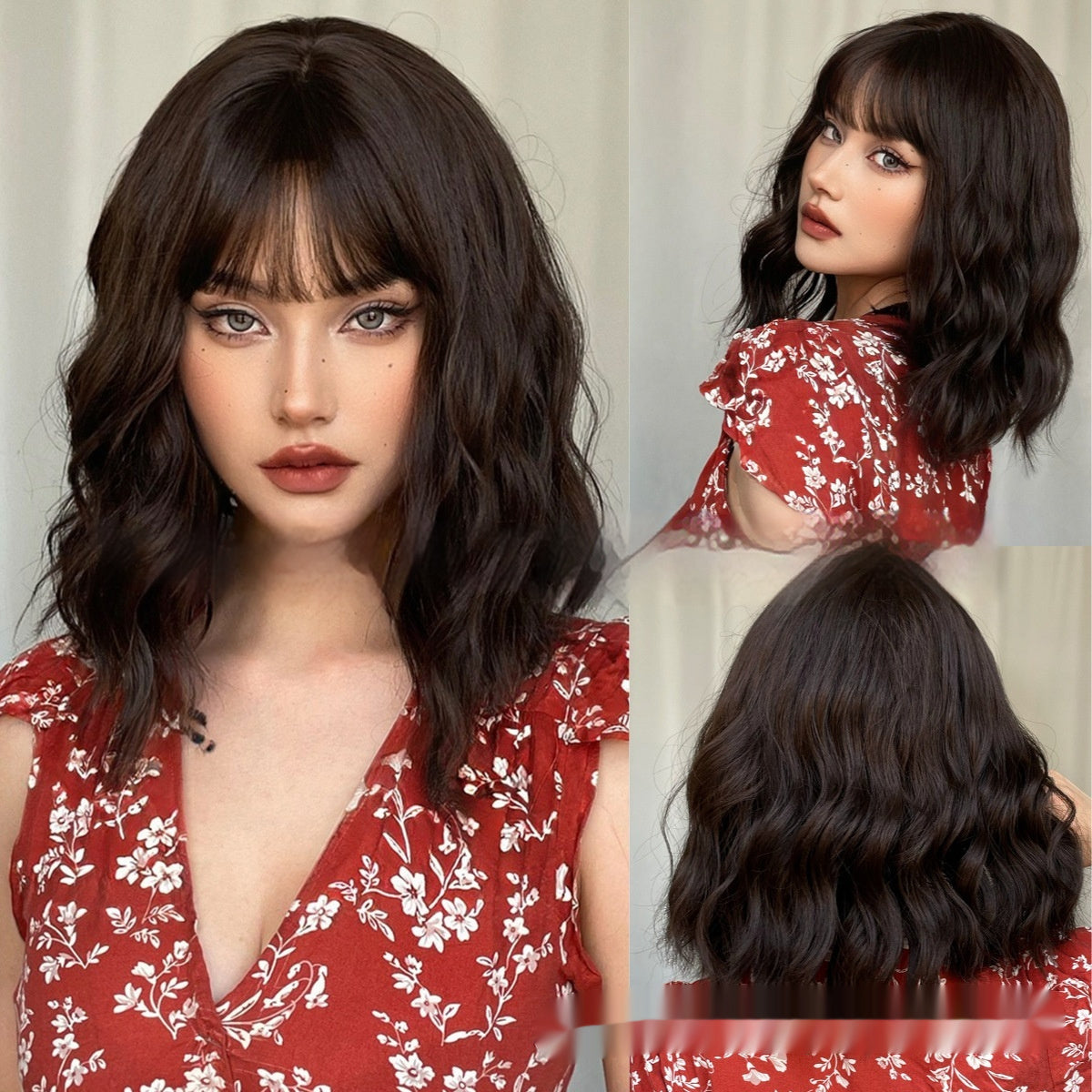 European And American Style Wig White Gold Color Short Curly Hair