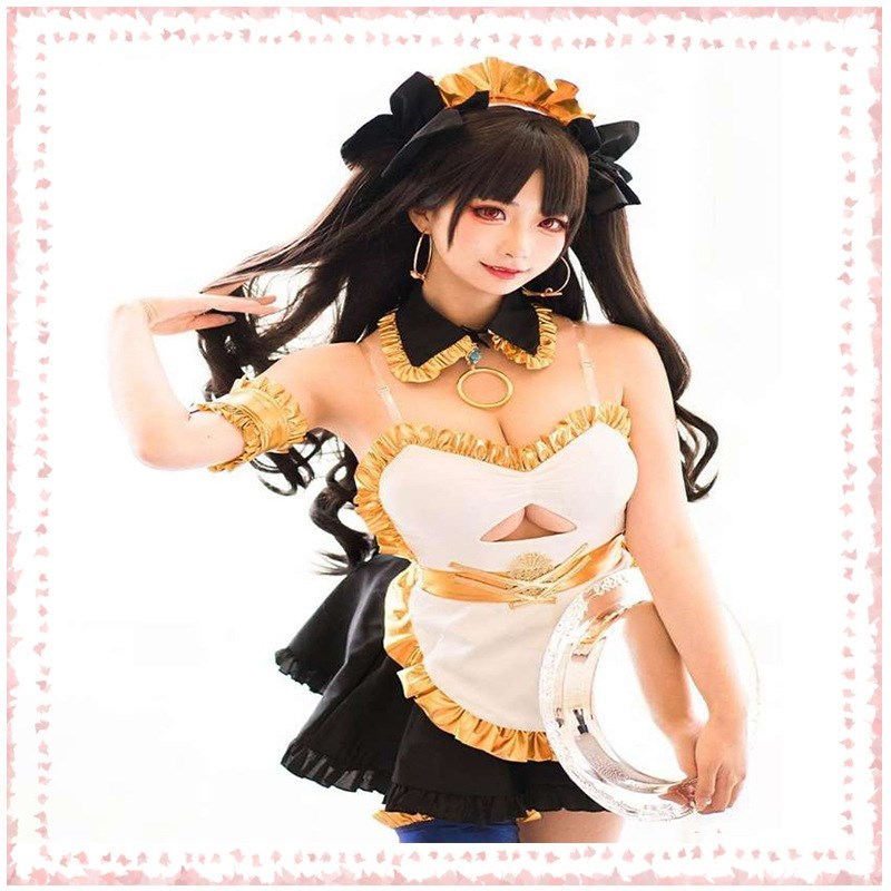 Grand Order Rin Tosaka Cosplay Wig Fake Hair