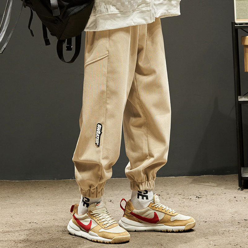Men's Loose Harem Cropped Leisure Cargo Pants