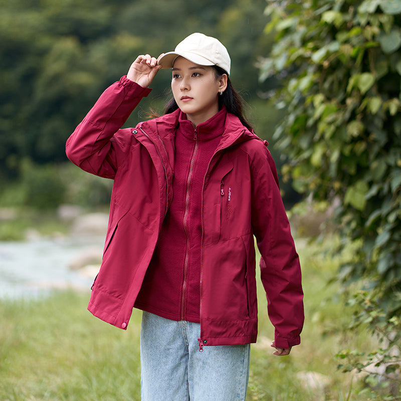 Breathable Mountaineering Suit Stitching Trendy Coat