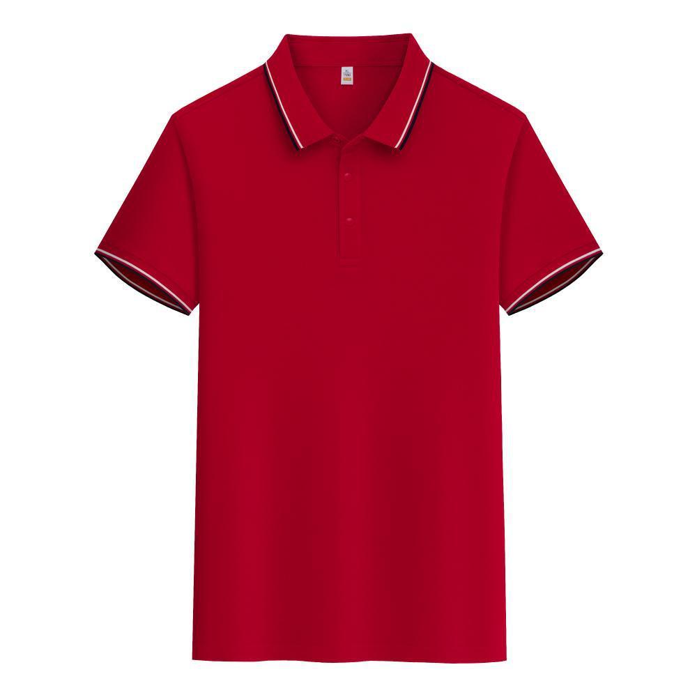 Pure Cotton Soft Polo Shirt Business Casual Lapels Short Sleeve