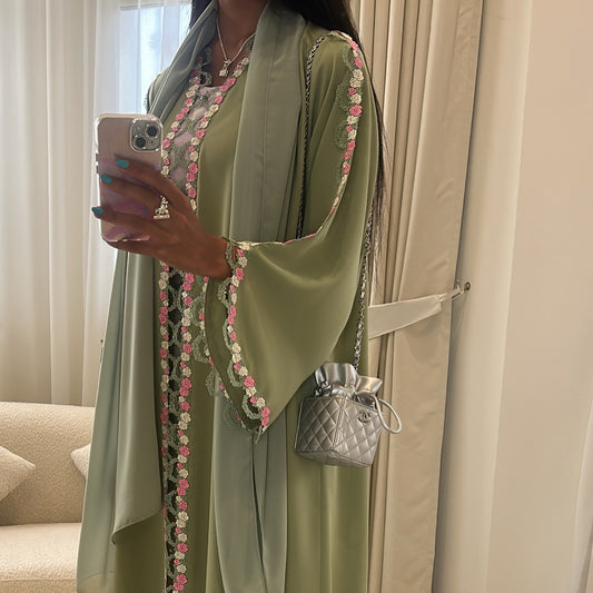 Loriya Flower Embroidery Cardigan