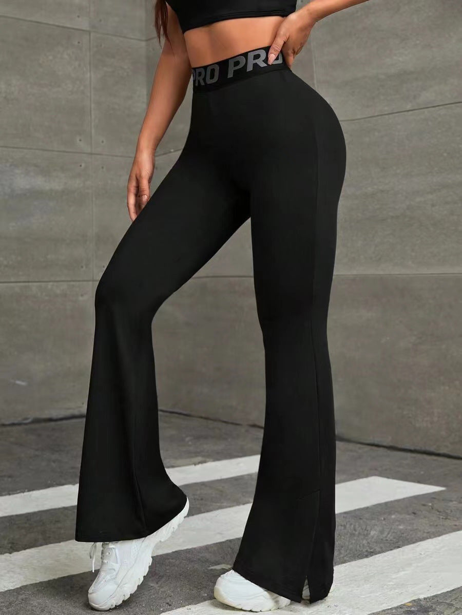 High Waist Flared Hip Raise Slimming Belly Contracting Wide Leg Pants