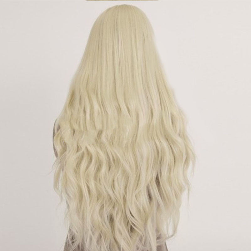 European And American Wig Women's Light Gold Corn Perm Set