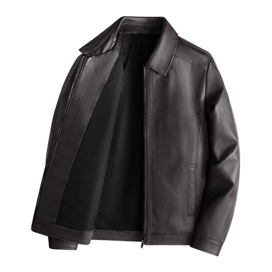 Men's Stand Collar Jacket Leather
