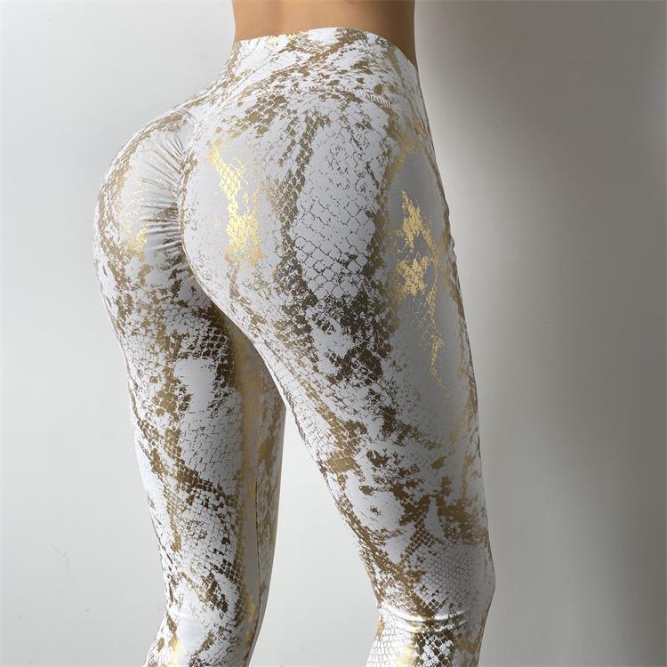 Women's Tight Elastic Bronzing Yoga Pants