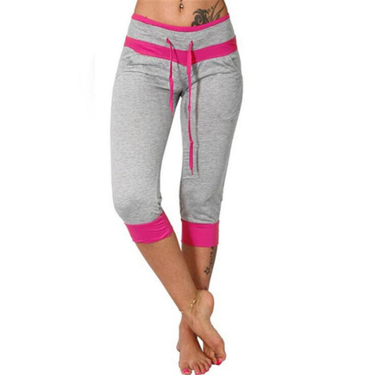 High Waist Temperament Commuter Cropped Pants Color Matching Casual Pants