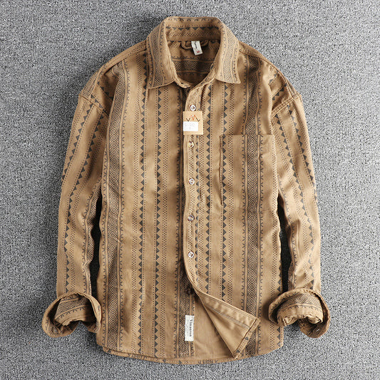 Ethnic Style Navajo Totem American Retro Casual Men's Shirt
