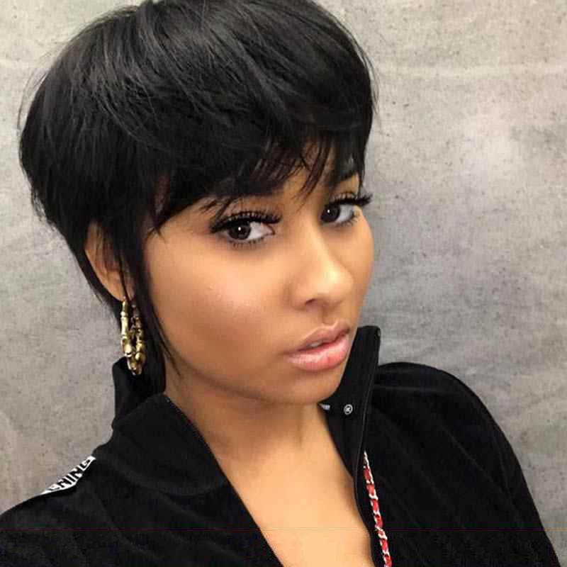 European Beauty Bobo Head Short Straight Hair Wig Headgear