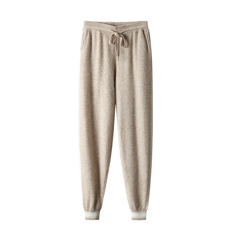 Leisure Sports Cashmere Men's Round Neck Sweater Suit