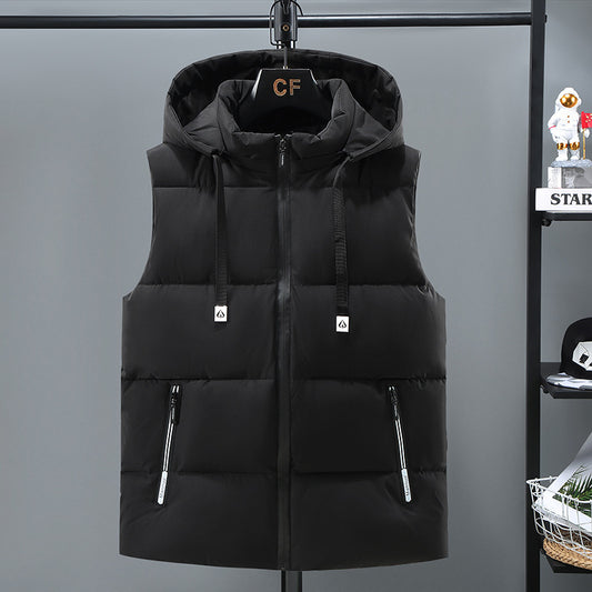 Warm Thickened Solid Color Vest For Men