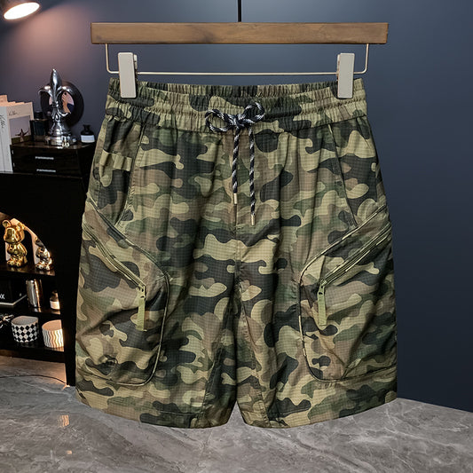 Camouflage Cargo Pants Men's Thin Shorts Quick-drying Loose Shorts