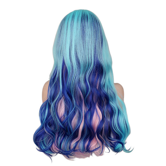 Women's Fashion Gradient Long Curly Wig