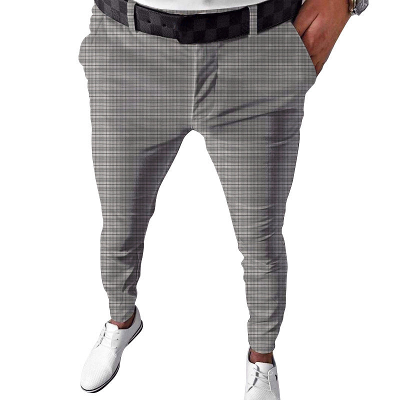 Men's Plaid Printed Casual Pants