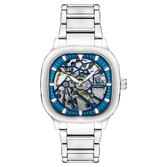 Waterproof Automatic Luminous Square Hollow Men's Watch