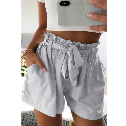 A-shAped short with eAr edge 5 size 6 color women's stock