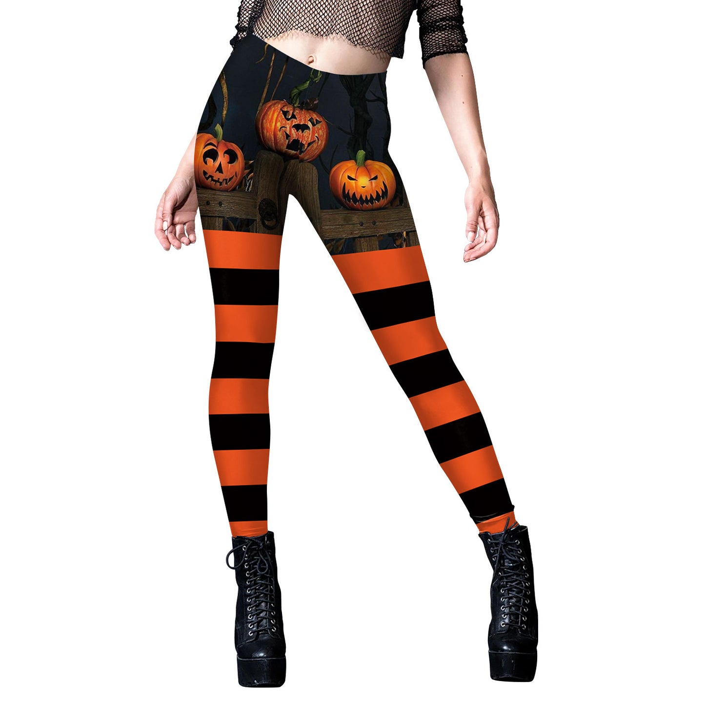 Digital Printing Stripe Ladies' Yoga Leggings