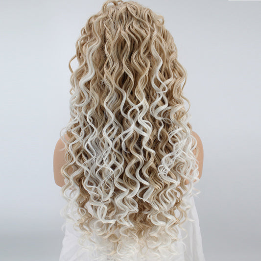 Female Small Volume Chemical Fiber Hair Front Lace Wig Headgear
