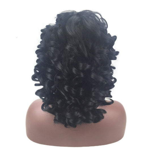 Women's Rose Net Short Curly Wig Headgear