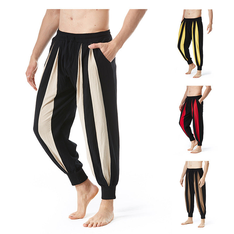 Men's Color Matching Casual Trousers