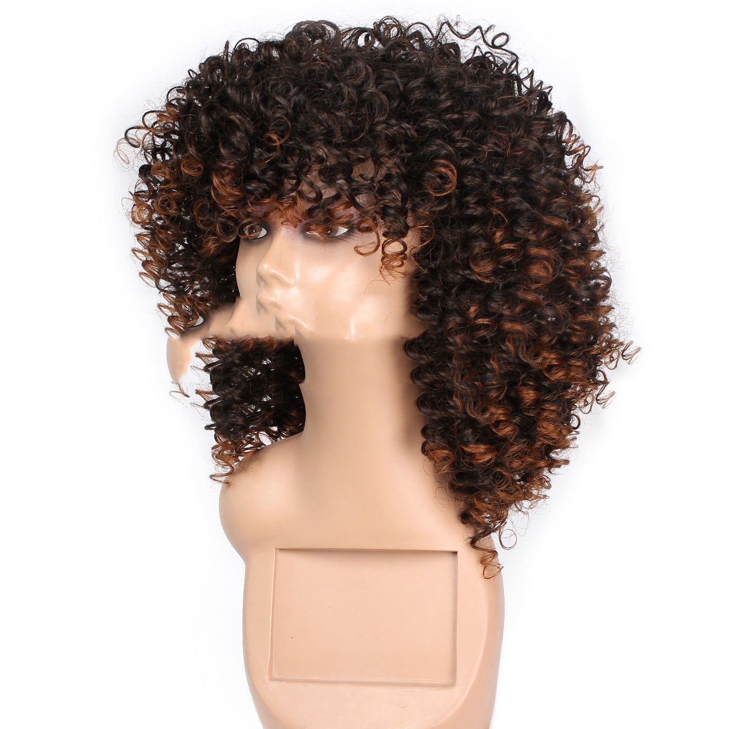 European And American Women's African Small Curly Synthetic Fiber Wig Headsets