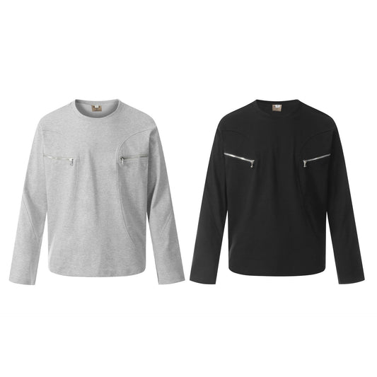 American Retro Simple Loose Design Long Sleeve