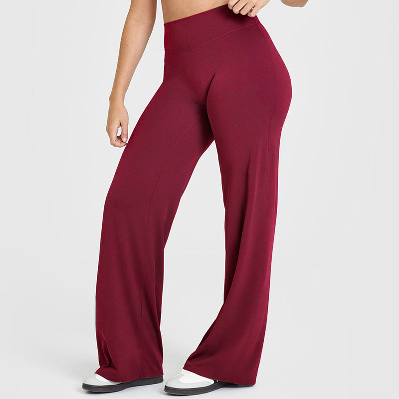 Fashionable Loose Straight-leg Yoga Pants For Women