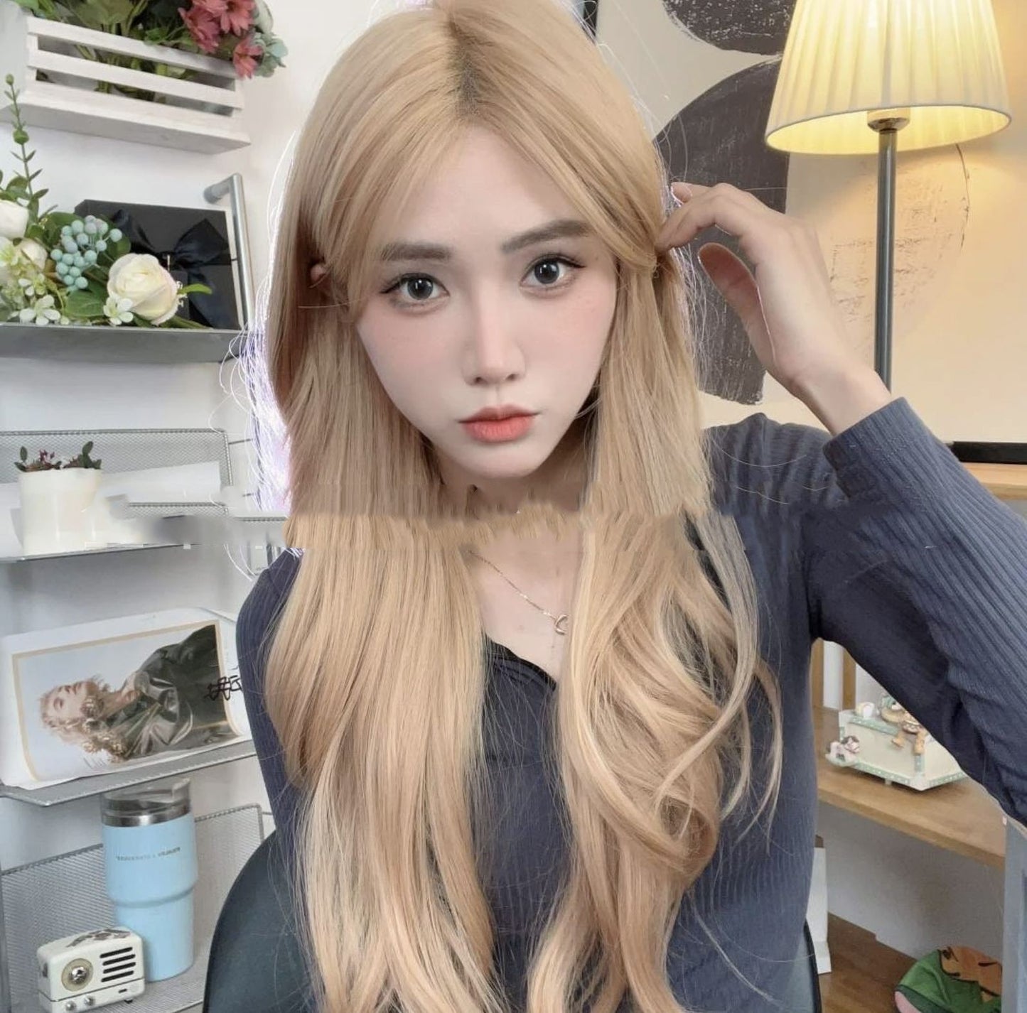 Front Lace Wig Women's Fashion Long Curly Hair