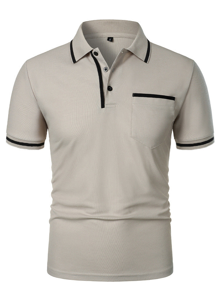 Men's Casual Lapel Short Sleeve T-shirt