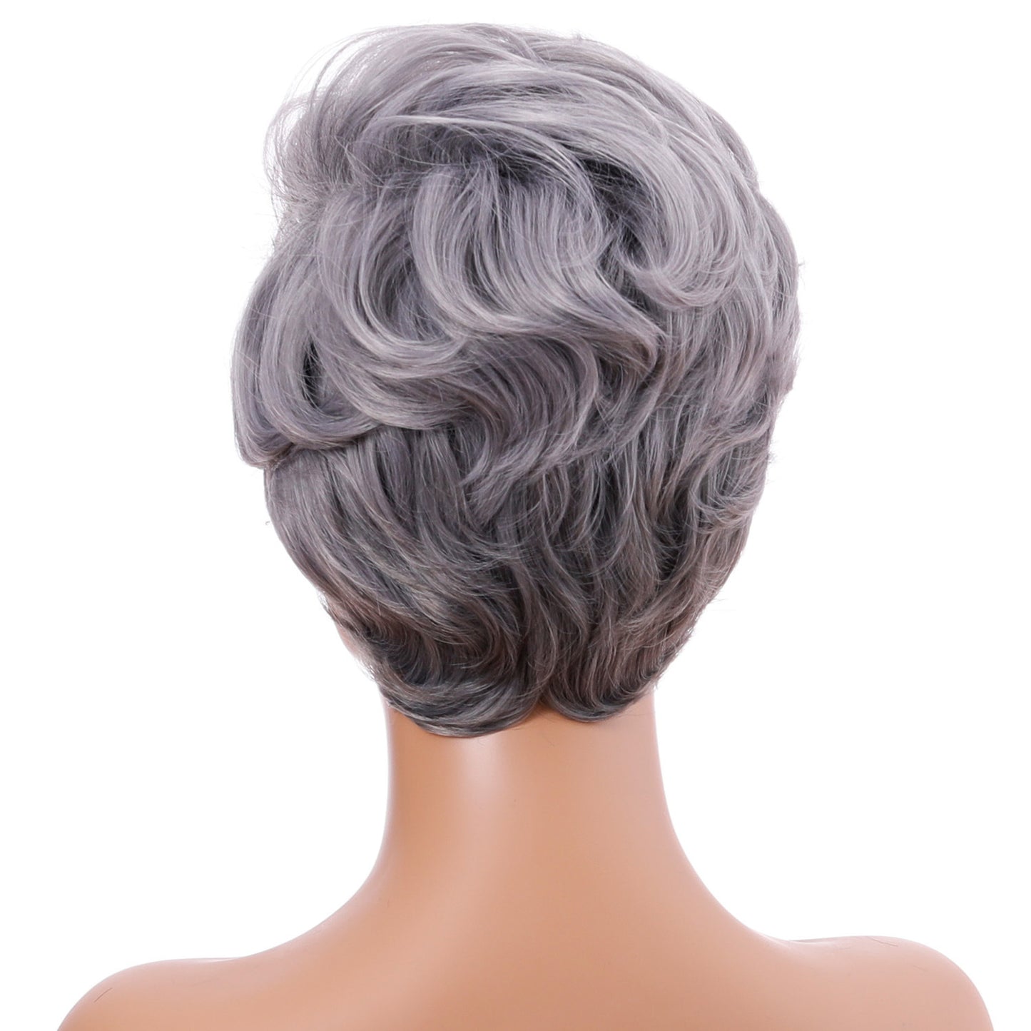 Fashionable Chemical Fiber Women's Mixed Color Short Curly Hair
