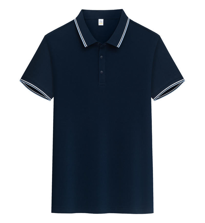 Pure Cotton Soft Polo Shirt Business Casual Lapels Short Sleeve