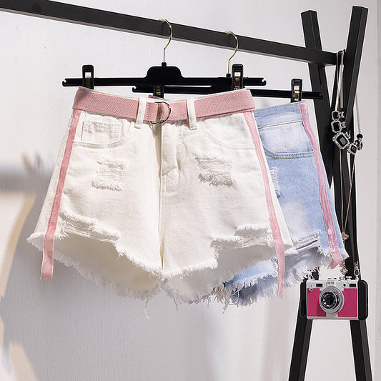 Fat mm ripped loose wide leg hot pants