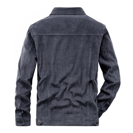 Vintage Corduroy Men's Spring And Autumn Thin Jacket