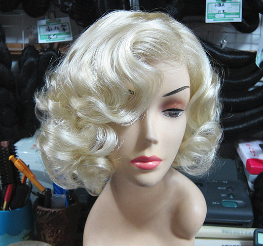 Blonde Curly Fashion Ladies Prom Wig