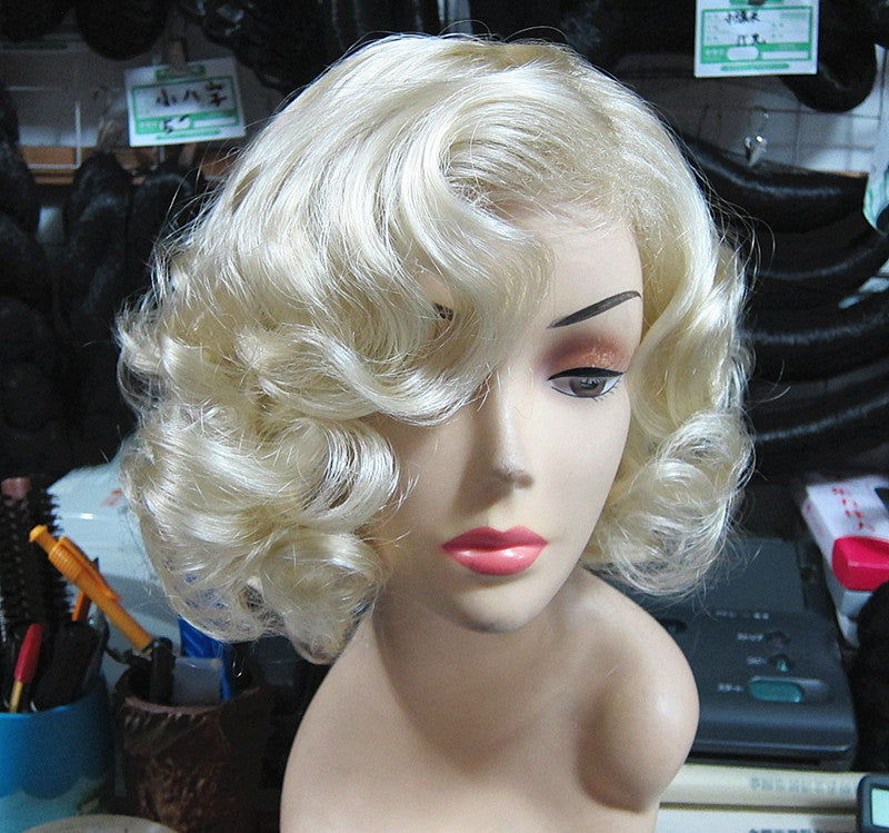 Blonde Curly Fashion Ladies Prom Wig