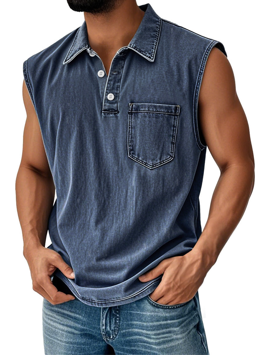 3D Digital Printing Men's Button Polo Shirt Short Sleeve