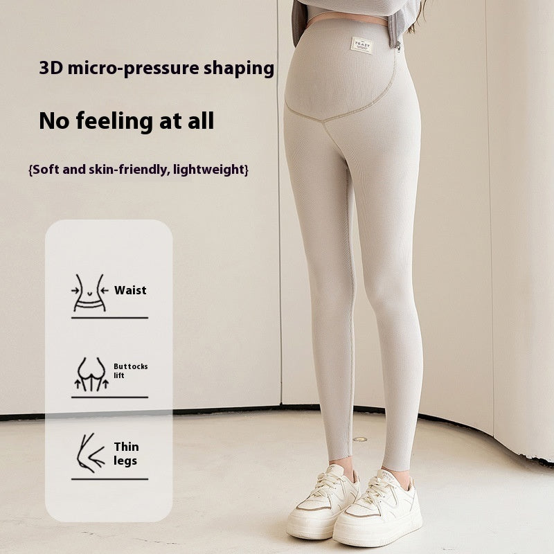 French Thread Full Waist Seamless Elastic Belly Support Pregnant