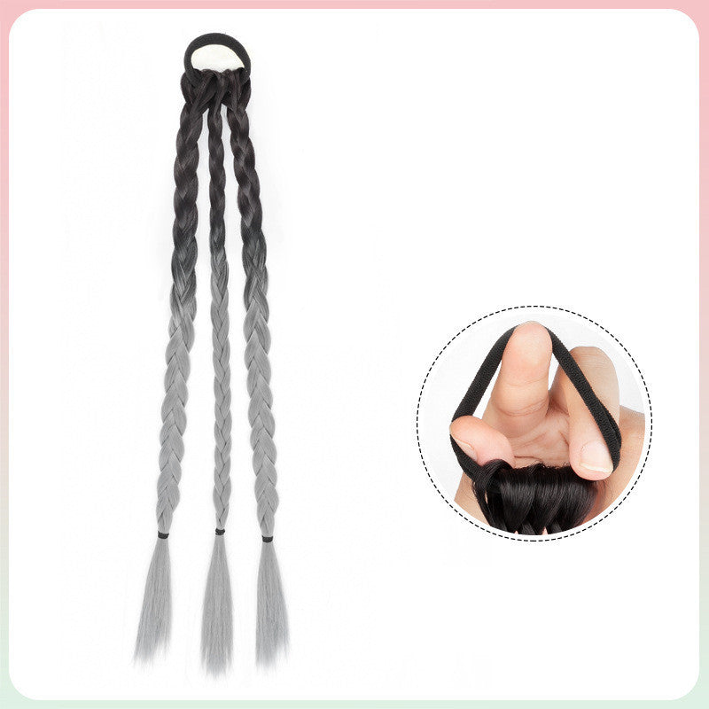 Women's Ponytail Sweet And Cool Hair Ring Wig Boxing Braids