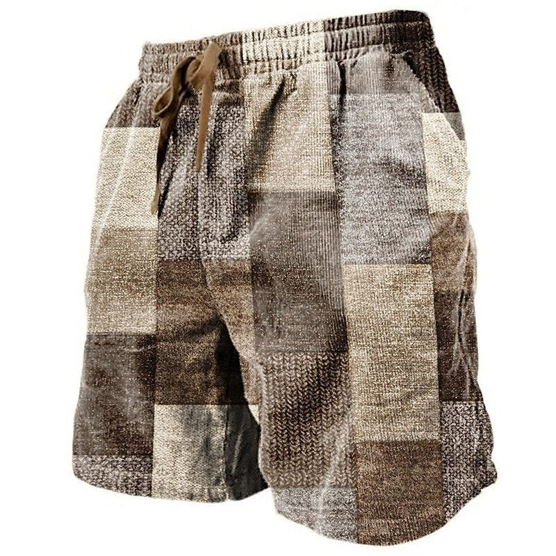 3D Printed Breathable Soft Casual Loose Shorts Men