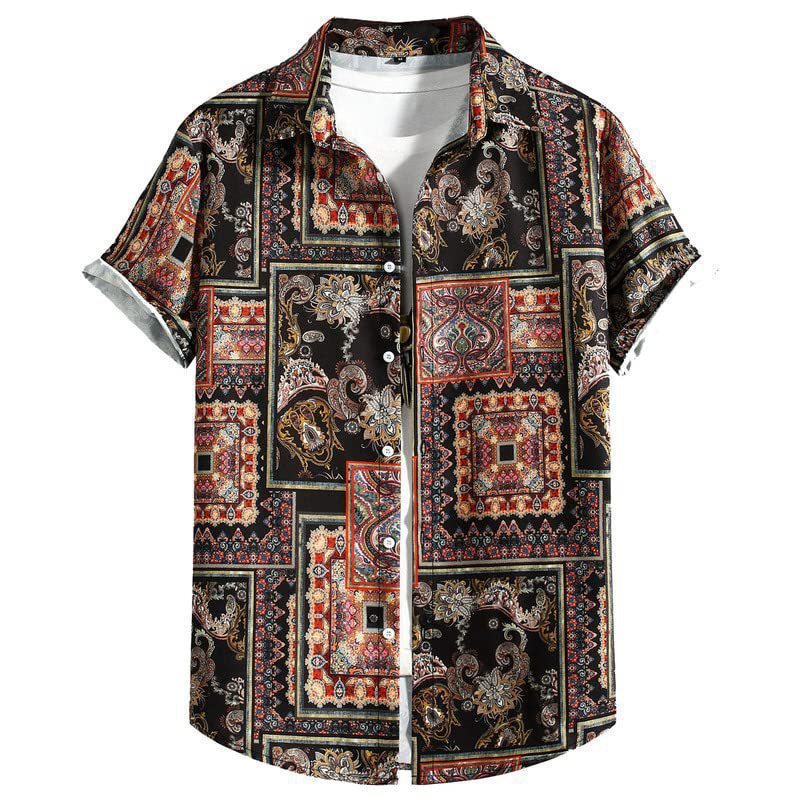 Men's Versatile Trendy Hawaiian Short Sleeve Shirt