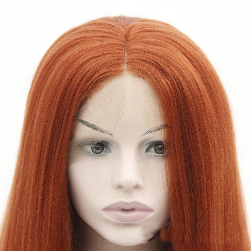 Front lace hair cover for long straight hair